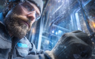 HVAC Man Fixing Refrigerator